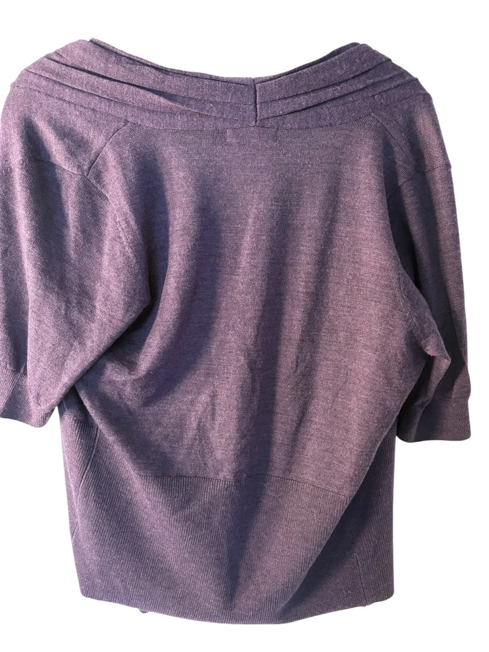 The Limited Mauve Purple Layered V-Neck Button Front Sweater - Picture 7 of 7